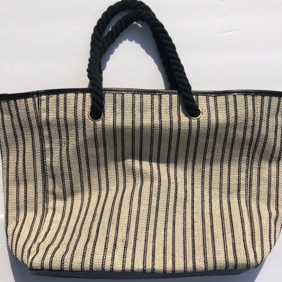 Lancôme Tan & Black Striped Tote Bag - Picture 8 of 9